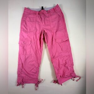 Intro. Pink Cargo Capri Pants Womens 8P